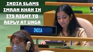 'Pak Has History Of Supporting Terrorists', India Slams Imran Khan In Its Right To Reply At UNGA