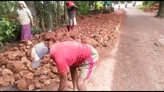 Poraskadem road is finally being repaired after we highlighted the issue. Locals thank In Goa News