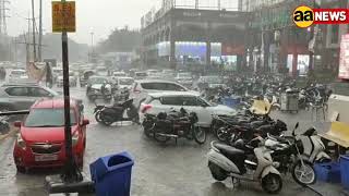 दिल्ली के रोहिणी में बारिश शुरू