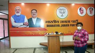 Media briefing by Dr. Sambit Patra at BJP HQ.
