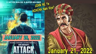 John Abraham's Confirms ATTACK Movie On Republic Day 2022, Akshay Kumar Ki Film Prithviraj Se Takkar