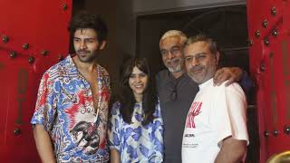 Kartik Aaryan Ekta Kapoor Alaya Furniturewalla At  Freddy Movie Wrap Up Party At Tori Bandra
