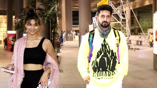 Ravi Dubey And Saiee Manjrekar Spotted At Airport Arrived