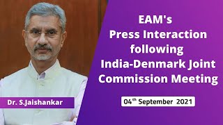 EAM's  Press Interaction following India-Denmark Joint Commission Meeting