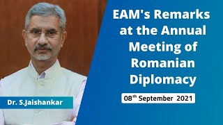 EAM's Remarks at the Annual Meeting of Romanian Diplomacy