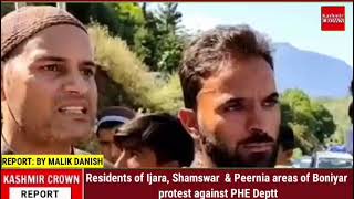 Residents of Ijara, Shamswar  & Peernia areas of Boniyar protest against PHE Deptt