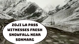 Watch: Zoji La Pass Witnesses Fresh Snowfall Near Sonmarg | Catch News