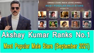 Akshay Kumar Ranks No.1 As Most Popular Male Stars In September 2021, Here's Top 10 Actors List