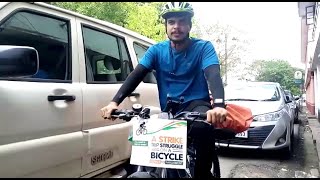 Youth to cycle from Kerala to Parliament to protest against rising fuel prices!
