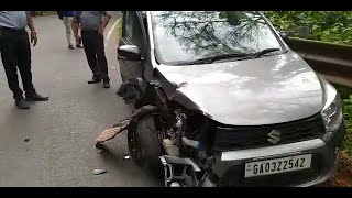 Another accident on Karmal Ghat! Truck driver flees after dashing a car