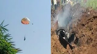 Plane Crash See pilot Landing From Parachute | SACH NEWS KHABARNAMA | SACH NEWS |
