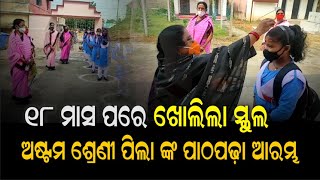 Schools Reopen For Class 8 Students In Odisha  | ଫୁଲ ଚନ୍ଦନ ଦେଇ ଛାତ୍ରଛାତ୍ରୀ ଙ୍କୁ ସ୍ୱାଗତ