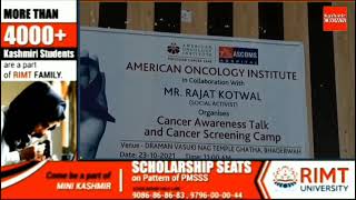 Cancer awareness program held in Bhaderwah by American Oncology Institute Jammu.