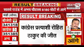 Himachal By Election Result: जुब्बल- कोटखाई से कांग्रेस के रोहित ठाकुर की जीत