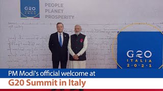 PM Modi's official welcome at G20 Summit in Italy | PMO