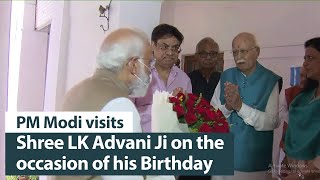 PM Modi visits Shree LK Advani Ji on the occasion of his Birthday | PMO