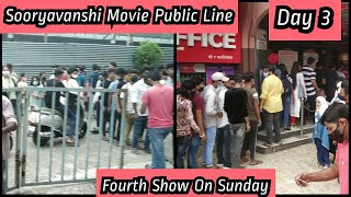 Sooryavanshi Movie Huge Public Line For Fourth Show Day 3 At Gaiety Galaxy Theatre In Mumbai