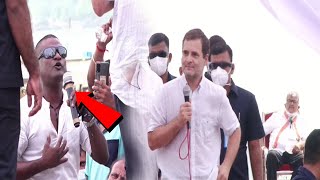 "Don't promise and fly like a bird" Man tells Rahul Gandhi during his program 'Gozali' at Velsao!