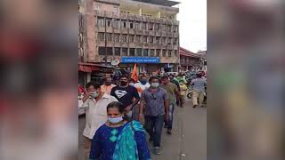 High Voltage Drama over Pro-Pakistan slogans! Hindu outfit protest at Margao; want police action