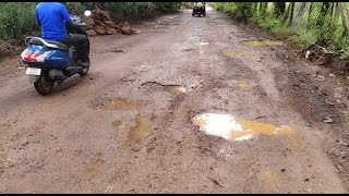 Pothole cancer still not cured in some parts of Goa!