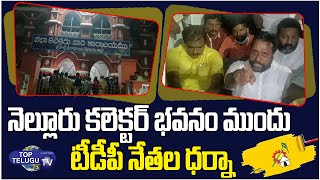 TDP Leaders Protest at Nellore Collector Bhavan | AP News | Top Telugu TV