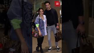 Lizaa Malik snapped with her husband at the airport  #Shorts