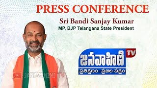 Live : Shri Bandi Sanjay Kumar,MP&BJP State President from BJP State Office,Hyd || JANAVAHINI TV