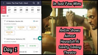Antim Movie Shows Almost Housefull At Gaiety Galaxy Theatre In Mumbai In Just Few Hours On Day 1