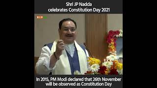 JP Nadda Celebrates Constitution Day 2021