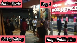 Antim Movie Huge Public Line On Day 1 At Gaiety Galaxy Theatre In Mumbai