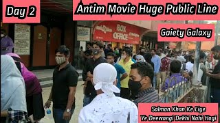 Antim Movie Huge Public Line For Day 2 At Gaiety Galaxy Theatre In Mumbai, Madness Begin For Salman