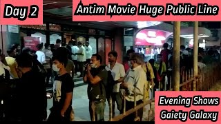 Antim Movie Huge Public Line For Late Evening Show At Gaiety Galaxy Theatre In Mumbai