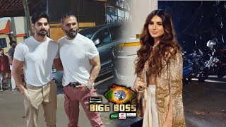 Bigg Boss 15 Set Par Dikhe Sunil Shetty, Ahan Shetty Aur Tara Sutaria | TADAP Promotion