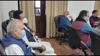 Leaders of Opposition parties meet at LoP Rajya Sabha Shri Mallikarjun Kharge's office at Parliament