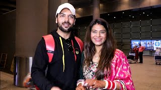 Newly Married Couple Sanjay Gagnani & Poonam Preet FIRST Video Spotted At Mumbai Airport