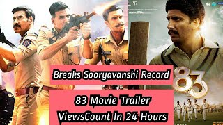83 Movie Trailer Breaks Sooryavanshi Trailer Record In 24 Hours,Becomes MostViewed Bollywood Trailer
