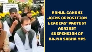 Rahul Gandhi Joins Opposition Laders' Protest Against Suspension Of Rajya Sabha MPs | Catch News