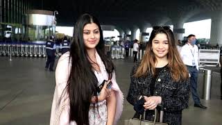 Sara Tendulkar & Zanai Bhosle Spotted At Mumbai Airport Departure