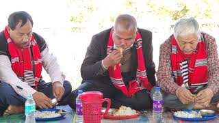 Our villagers taking meal with Forest man of India Jadav Payeng