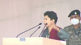 Selja Kumari addresses the 'Mehangai Hatao Maha Rally' in Jaipur, Rajasthan