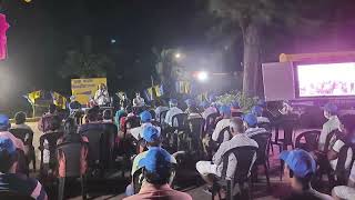 AAP Canacona Assembly incharge Anup Kudtarkar addresses residents in Canacona Parivartan Yatra