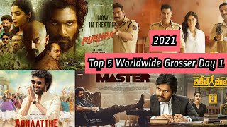 Top 5 Worldwide Grosser Day 1 In 2021, Pushpa, Sooryavanshi, Master, Annaatthe, VakeelSaab