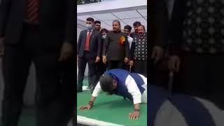 BJP leader Funny push-ups