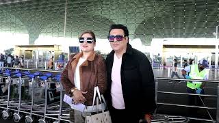 Govinda With Wife Sunita Ahuja Spotted At Airport