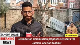 Delimitation Commission proposes six seats for Jammu, one for Kashmir