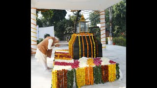 PM Modi pays floral tribute at Amar Jawan Jyoti and Shaheed Smarak in Meerut Cantt, Uttar Pradesh