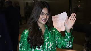 Miss Universe 2021 Harnaaz Kaur Sandhu Spotted At Mumbai Airport Departure