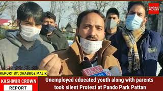 Unemployed educated youth along with parents took silent Protest at Pando Park Pattan