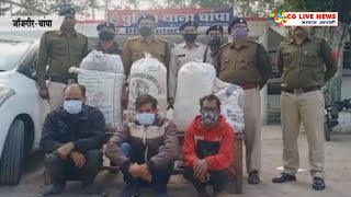 चांपा में 40 किलो गांजा के साथ 3 आरोपी गिरफ्तार cglivenews