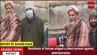 Residents of Ketsan staged a silent protest against administration.